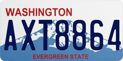 WA license plate AXT8864
