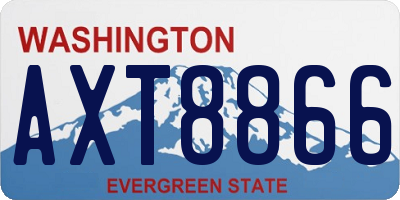 WA license plate AXT8866