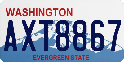 WA license plate AXT8867