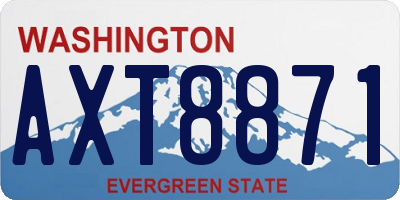 WA license plate AXT8871