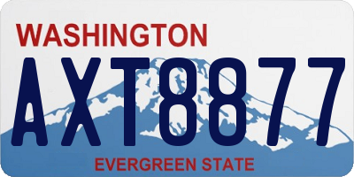 WA license plate AXT8877