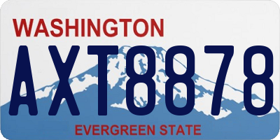 WA license plate AXT8878