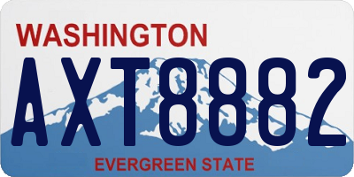 WA license plate AXT8882