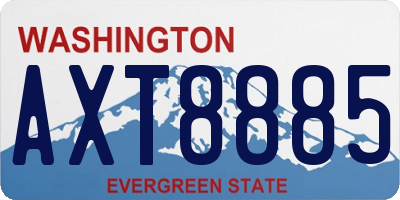 WA license plate AXT8885