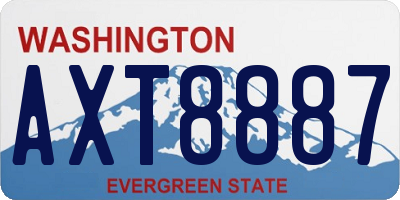 WA license plate AXT8887