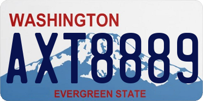 WA license plate AXT8889