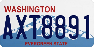 WA license plate AXT8891