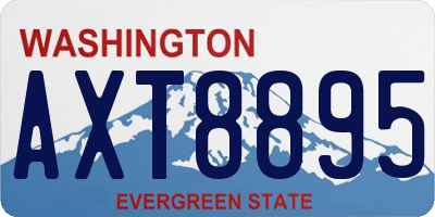 WA license plate AXT8895