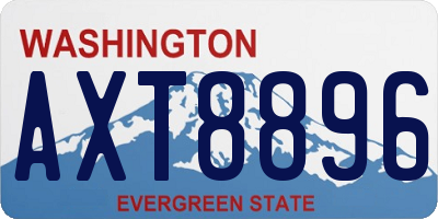 WA license plate AXT8896