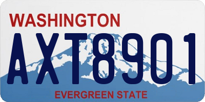 WA license plate AXT8901