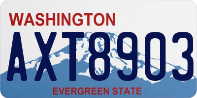 WA license plate AXT8903