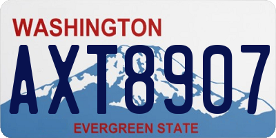 WA license plate AXT8907