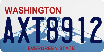 WA license plate AXT8912