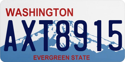 WA license plate AXT8915