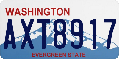 WA license plate AXT8917