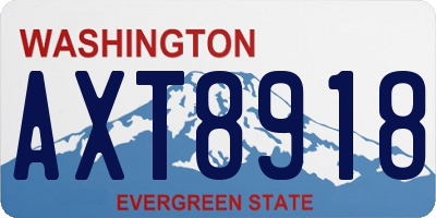 WA license plate AXT8918
