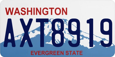 WA license plate AXT8919