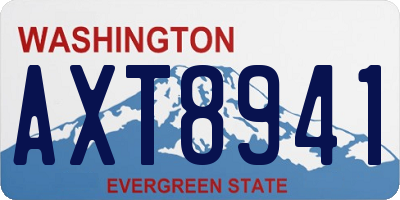 WA license plate AXT8941