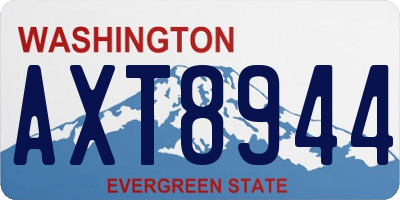 WA license plate AXT8944
