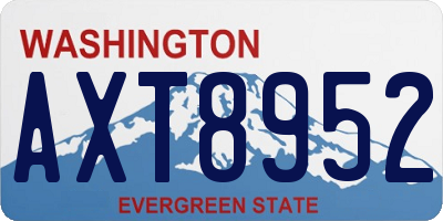 WA license plate AXT8952