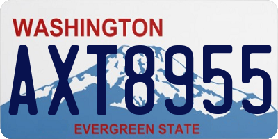 WA license plate AXT8955