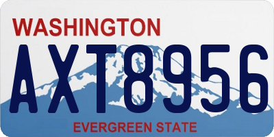 WA license plate AXT8956