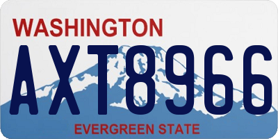 WA license plate AXT8966
