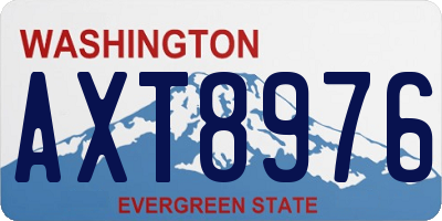 WA license plate AXT8976