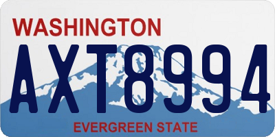 WA license plate AXT8994