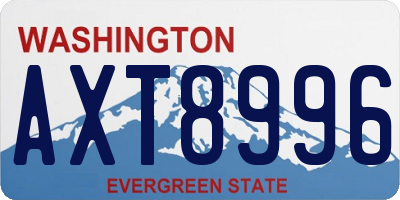 WA license plate AXT8996