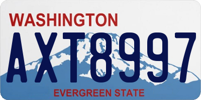 WA license plate AXT8997