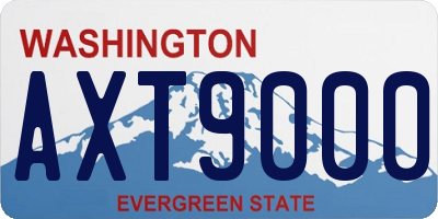 WA license plate AXT9000