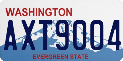 WA license plate AXT9004