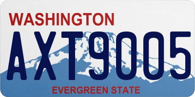 WA license plate AXT9005