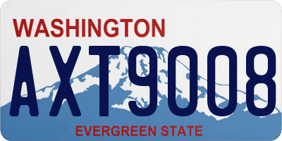 WA license plate AXT9008