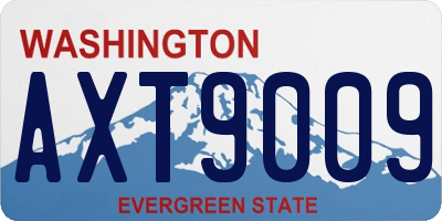 WA license plate AXT9009