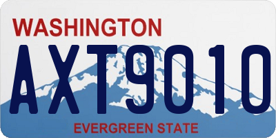 WA license plate AXT9010