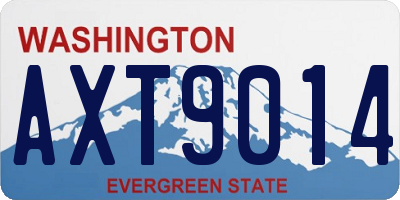 WA license plate AXT9014