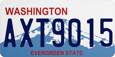 WA license plate AXT9015