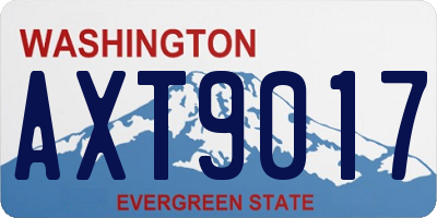 WA license plate AXT9017