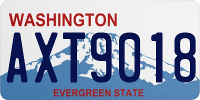 WA license plate AXT9018
