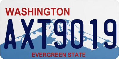 WA license plate AXT9019