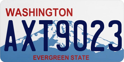 WA license plate AXT9023