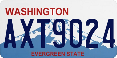 WA license plate AXT9024