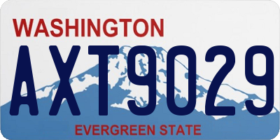 WA license plate AXT9029