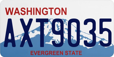 WA license plate AXT9035