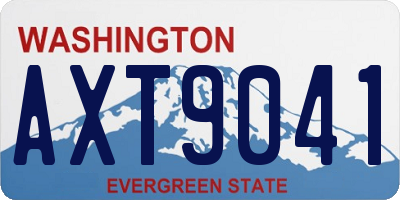 WA license plate AXT9041