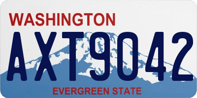 WA license plate AXT9042