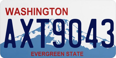 WA license plate AXT9043