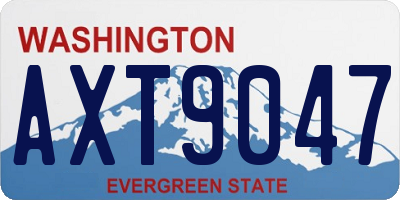 WA license plate AXT9047